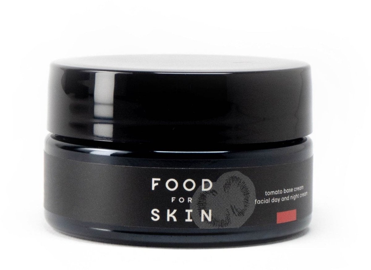 Food for Skin Tomato Base Cream - Day and Night Cream 100 ml - vegan, dierproefvrij, voor gevoelige huid, zonder parabenen, zonder siliconen