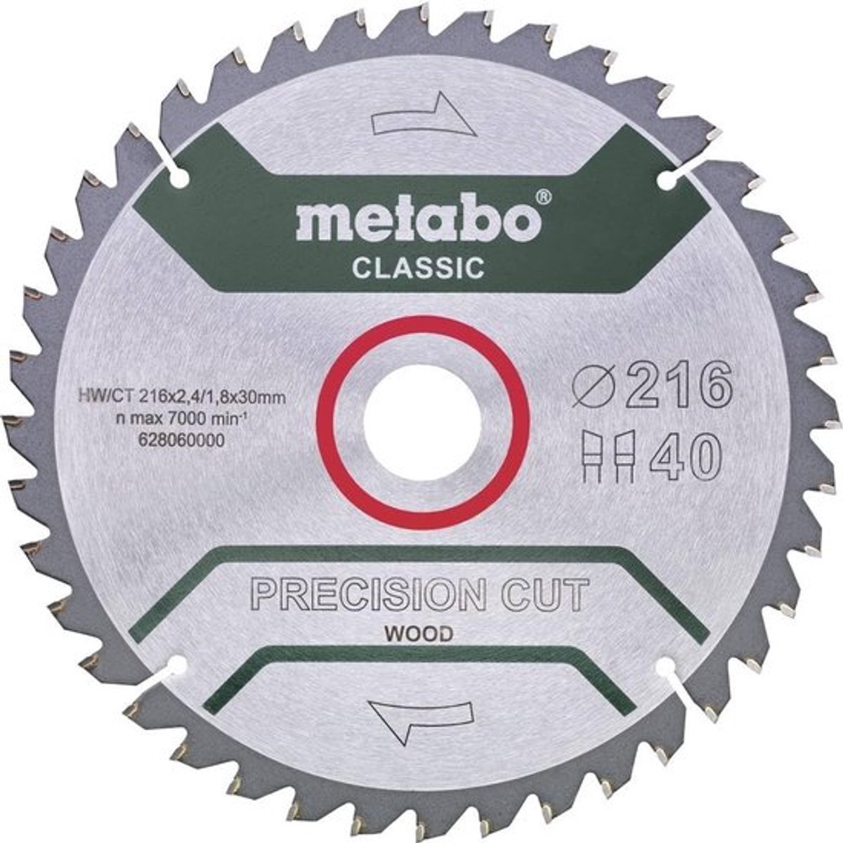 PrecisionCutClassic Cirkelzaagblad 216x30 mm - 40 Tanden voor Hout
