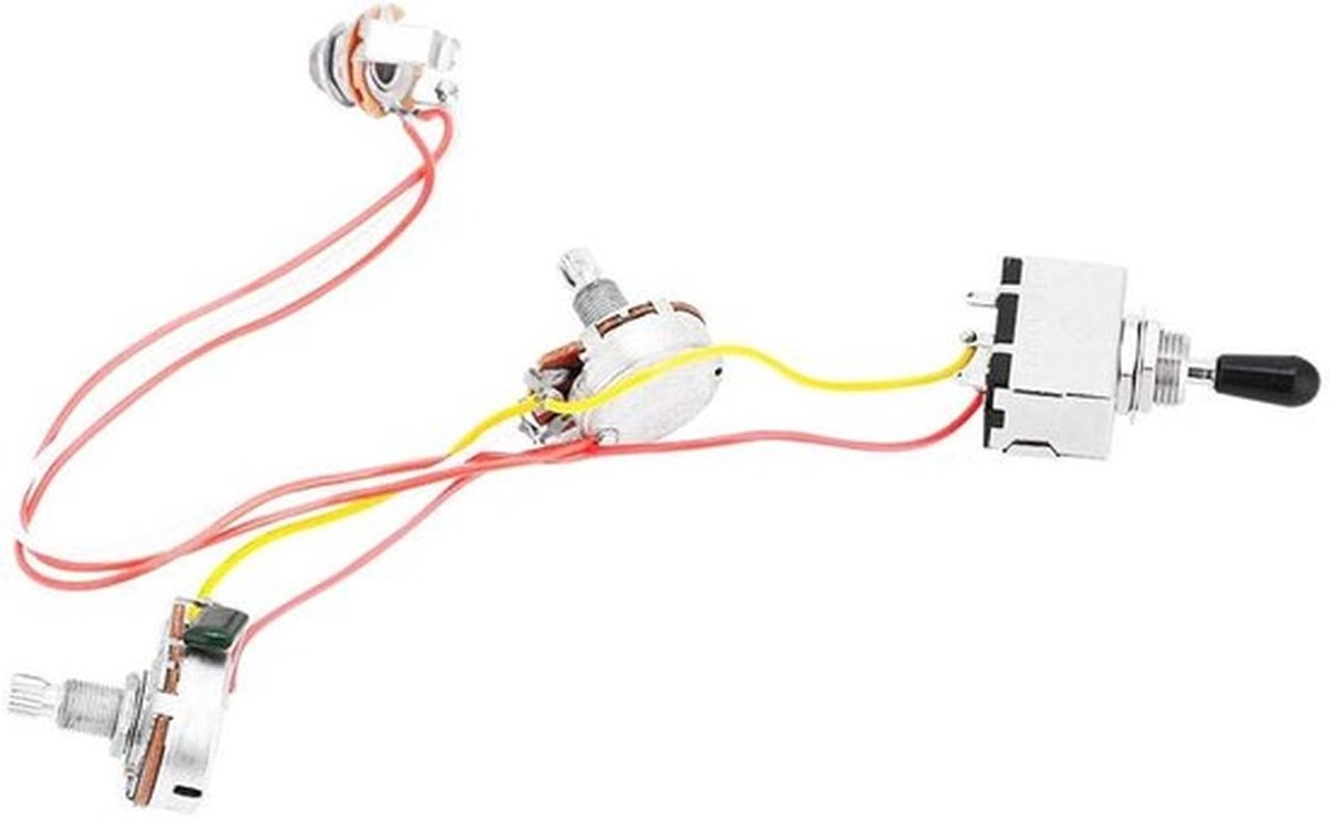 - 3-Weg Chicken Schakelaar - E-Gitaar Schakelaar - Eenvoudig te installeren - Duurzaam - Geluidskwaliteit - Voor Dual-Humbucker - 15 x 5 x 5 cm