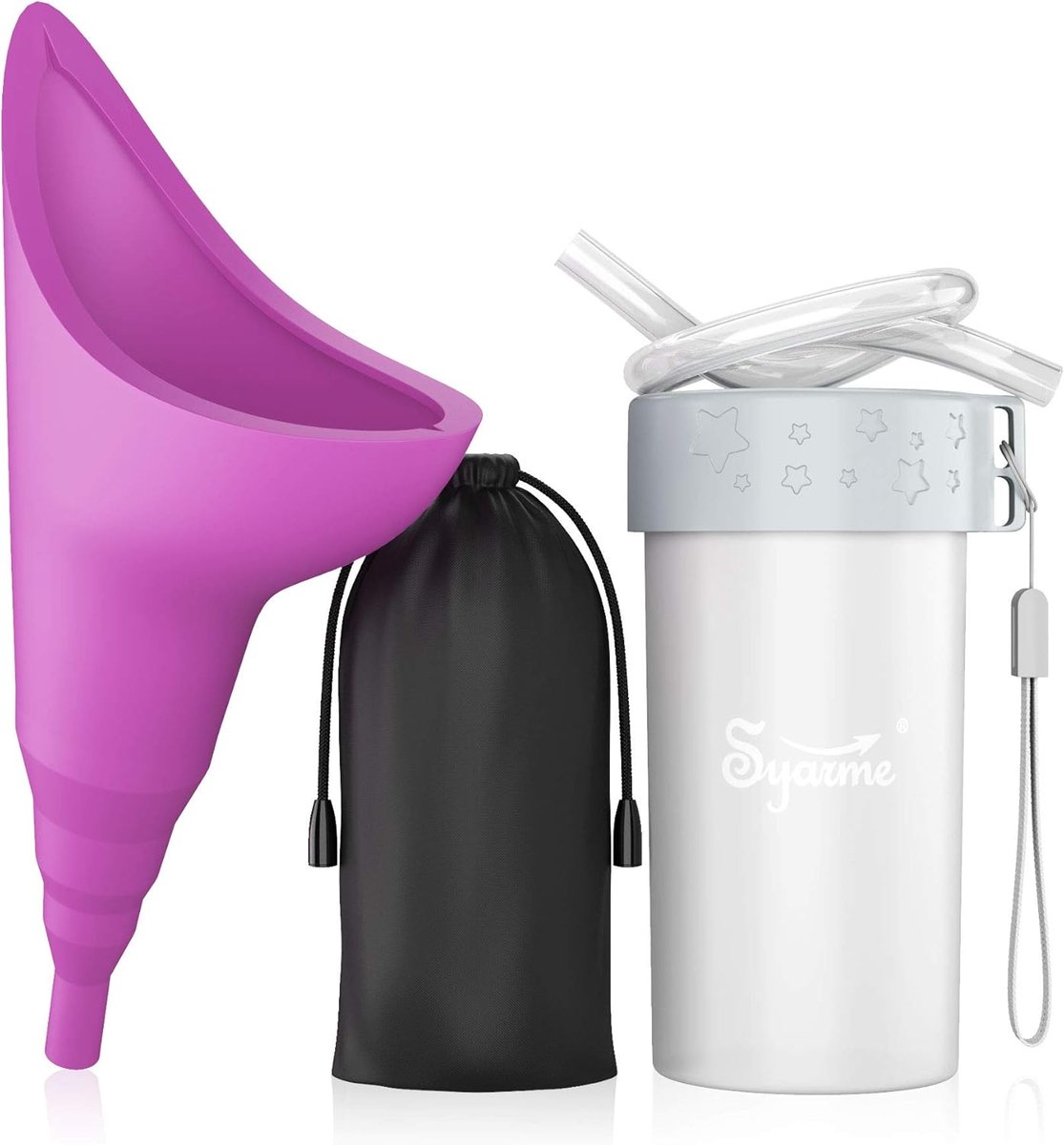 Vrouwelijk Urinetoestel - Draagbaar en Herbruikbaar - Silicone met Uitbreidingsslang - Ideaal voor Reizen - SnelShoppen