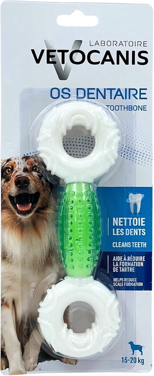 SnelShoppen - Anti-Tartaar Dental Care voor Middelgrote en Grote Honden, Duurzaam Nylon, Mint Aroma, Tandenreiniging, 15-50 kg