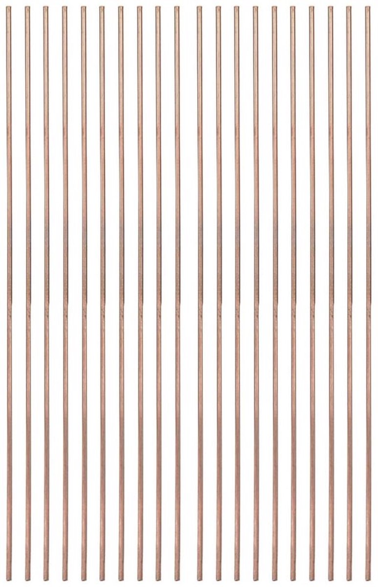 Lasstaaf 20 Stuks - Fosfor Koper - 2,5 mm Diameter - 25 cm Lengte - Geschikt voor Airconditioning/Koelkasten - Duurzaam Materiaal - Lasdraad