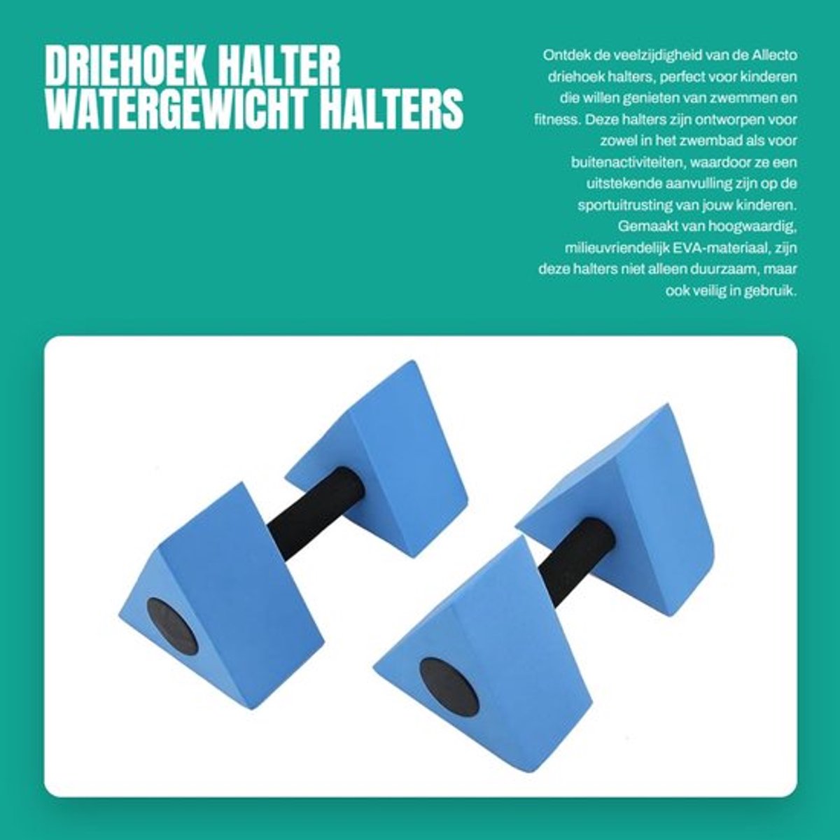 Driehoek Halter Premium Kwaliteit - EVA Watergewicht - Fitnessuitrusting - Zwemmen - Kinderen - Licht en Duurzaam - Waterhalter