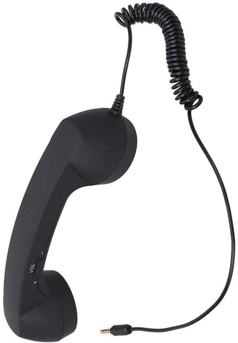 Telefoonhoorn Retro - Mobiele Telefoon Ontvanger - Microfoon van Hoge Kwaliteit - 3,5 mm Aansluiting - ABS Materiaal - 100 cm Kabellengte - Handset