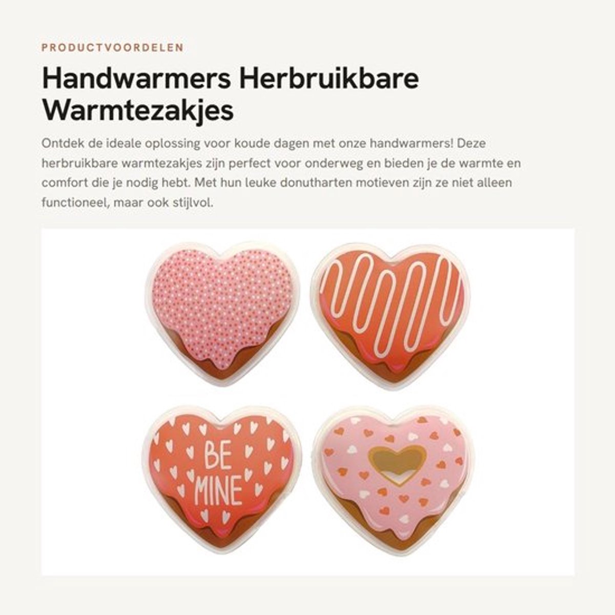 Handwarmers Oplaadbaar - Herbruikbare Warmtezakjes - Set van 4 - Lichtgewicht - Zachte Hoes van 100% Kunststof - Warmte tot 55 Graden