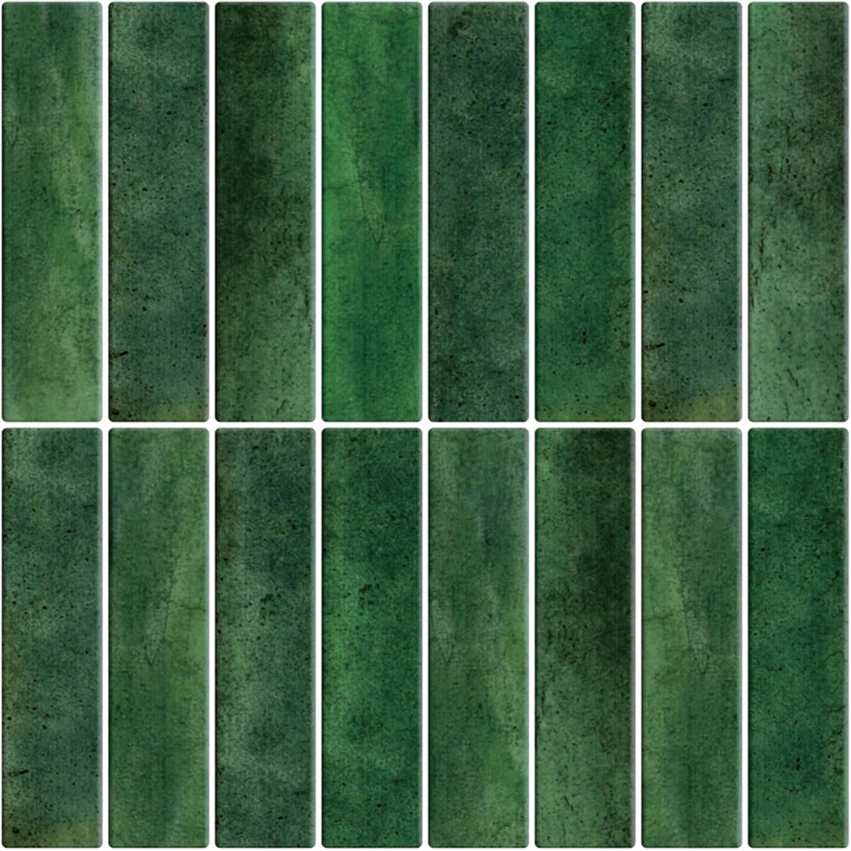 SnelShoppen - Pack van 10 3D Tegel Stickers, Dikkere Groene Zelfklevende Tegels, Tegel Decoratie voor Keuken en Badkamer (27 x 30 cm)