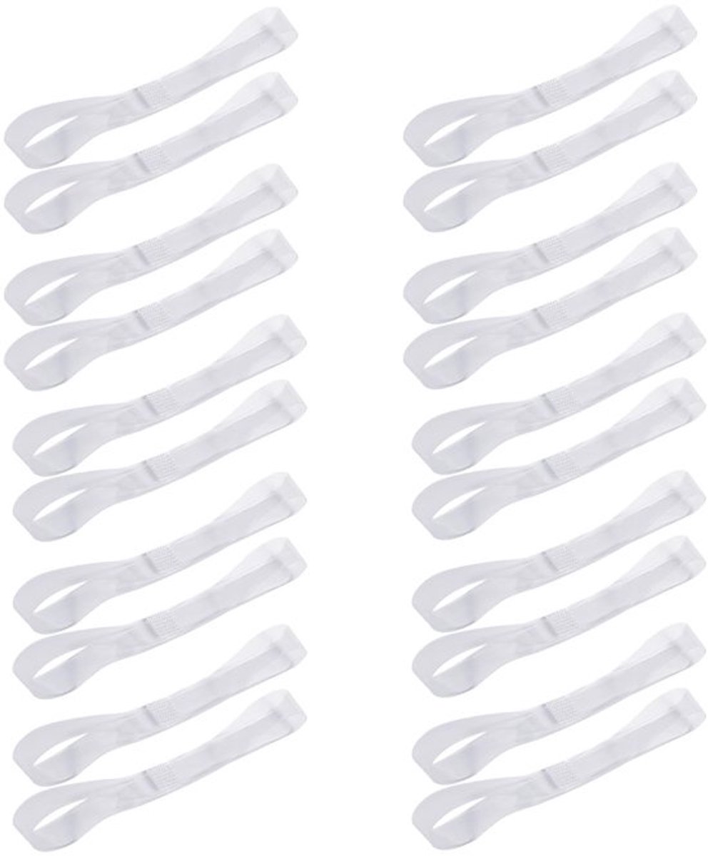 Schoenriem Transparant - 10 Paar Schoenriemen - Antiverlies - Hoge Hakken - TPU - 22 cm Omvang - Schoenbandjes