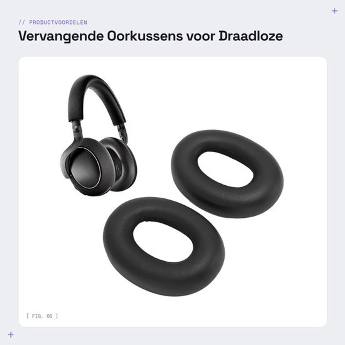 Vervangende Oorkussens voor Draadloze Hoofdtelefoon van Proteïne Leer