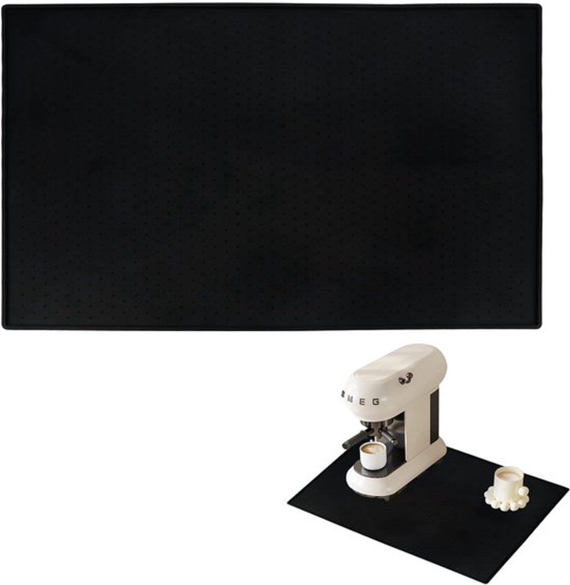 Siliconen Mat Antislip - Onderlegger Koffiezetapparaat - Onderleggers voor Tafel - Hittebestendig - Waterabsorberend - Afmetingen 48 x 30 x 0,5 cm