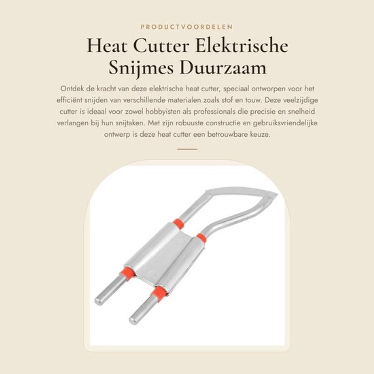Heat Cutter - Elektrische Snijmes - Duurzaam en Robuust - Zilver - Geschikt voor KD-5-3 KD-7-3 KD-8-3 - Perfect voor het snijden van textiel