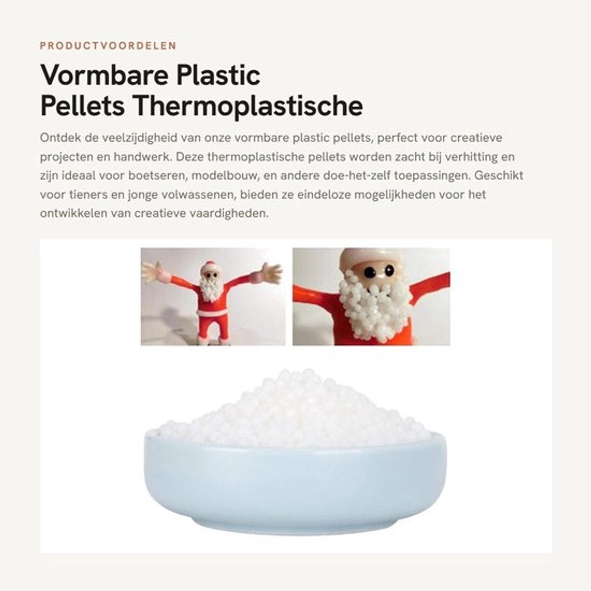 Thermoplastische Pellets 500g - Duurzaam Materiaal - Herbruikbaar - Recyclebaar - Handgemaakt - Voor Doe-Het-Zelf Projecten - Kunststofkorrels