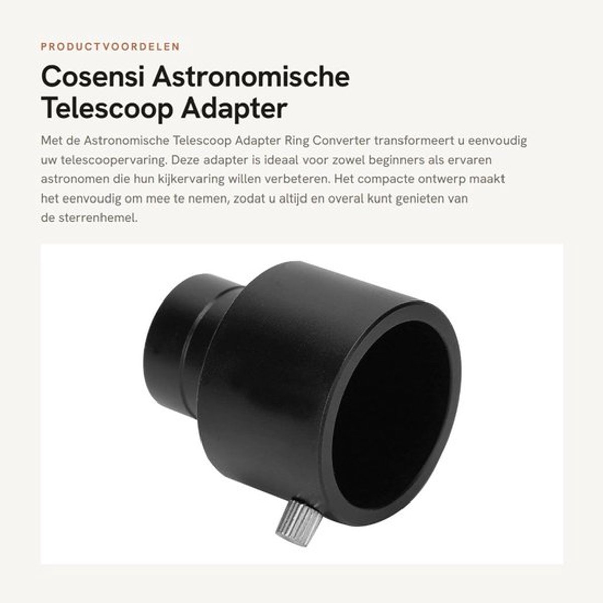 Astronomische Telescoop Adapter Ring - T-mount Converter - Lichtgewicht - 1.25in - Praktisch Oculair Accessoire - Voor Telescoopgebruik