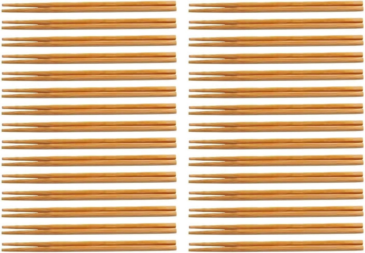 SnelShoppen - 30 Paar Houten Chopsticks Set - Lichtgewicht, Anti-slip, Herbruikbaar - Ideaal voor Noodles, Sushi, Feesten, Keuken