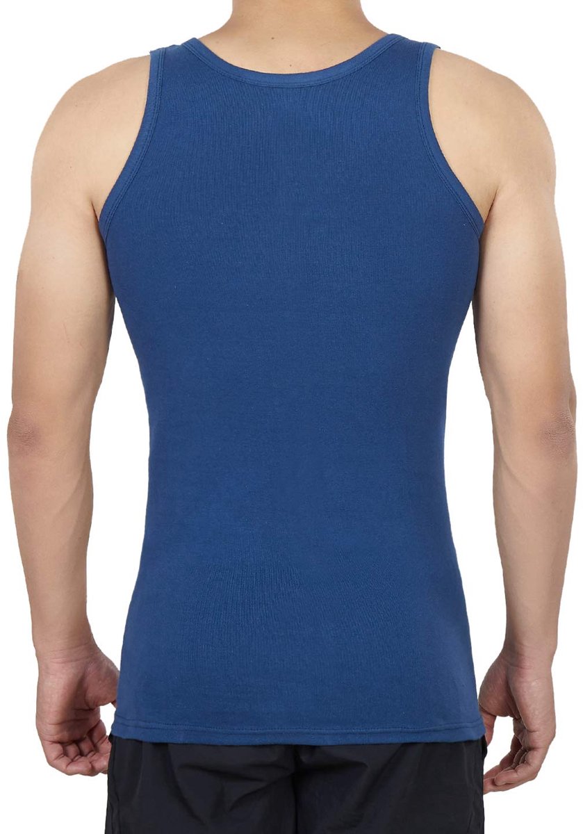 SnelShoppen - NUOZA Vest Heren Tanktop 5-Pack Fijne Rib Spieren Shirts Katoen XL Kleurmix voor Sport, Vrije Tijd en Casual Gebruik