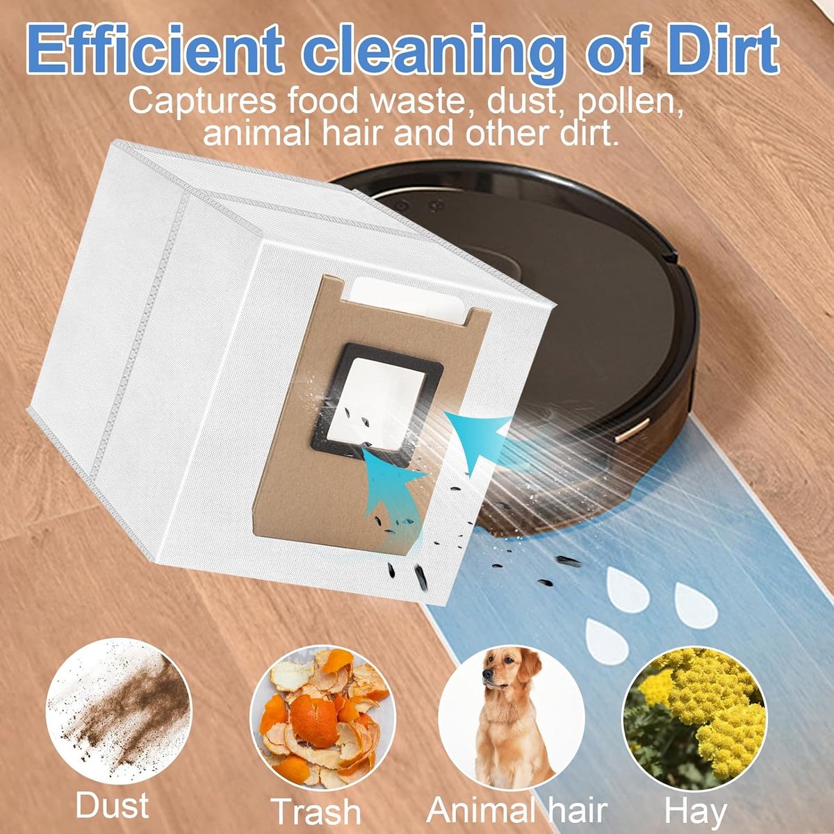COYICOLI 8 Pack Stofzakken voor Eufy Omni C28 E25 E28 Robot Vacuüm Vervanging - ShopVlot