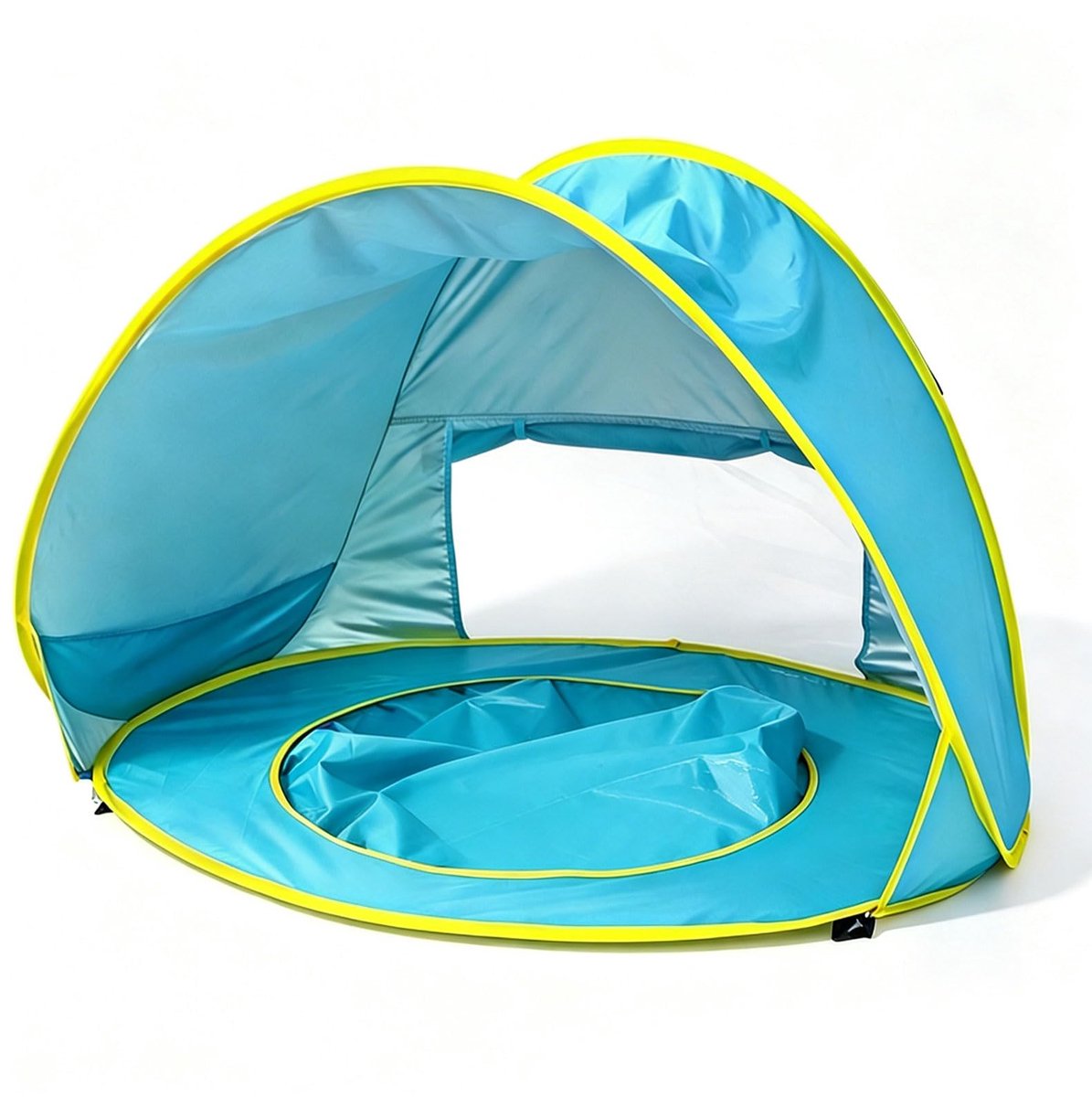SnelShoppen - Strandtent Pop-Up met Deelbaar Zwembad, UV-Bescherming UPF 50+, Zonwering voor Picknick, Tuin en Strand, Ideaal voor Kinderen en Volwass