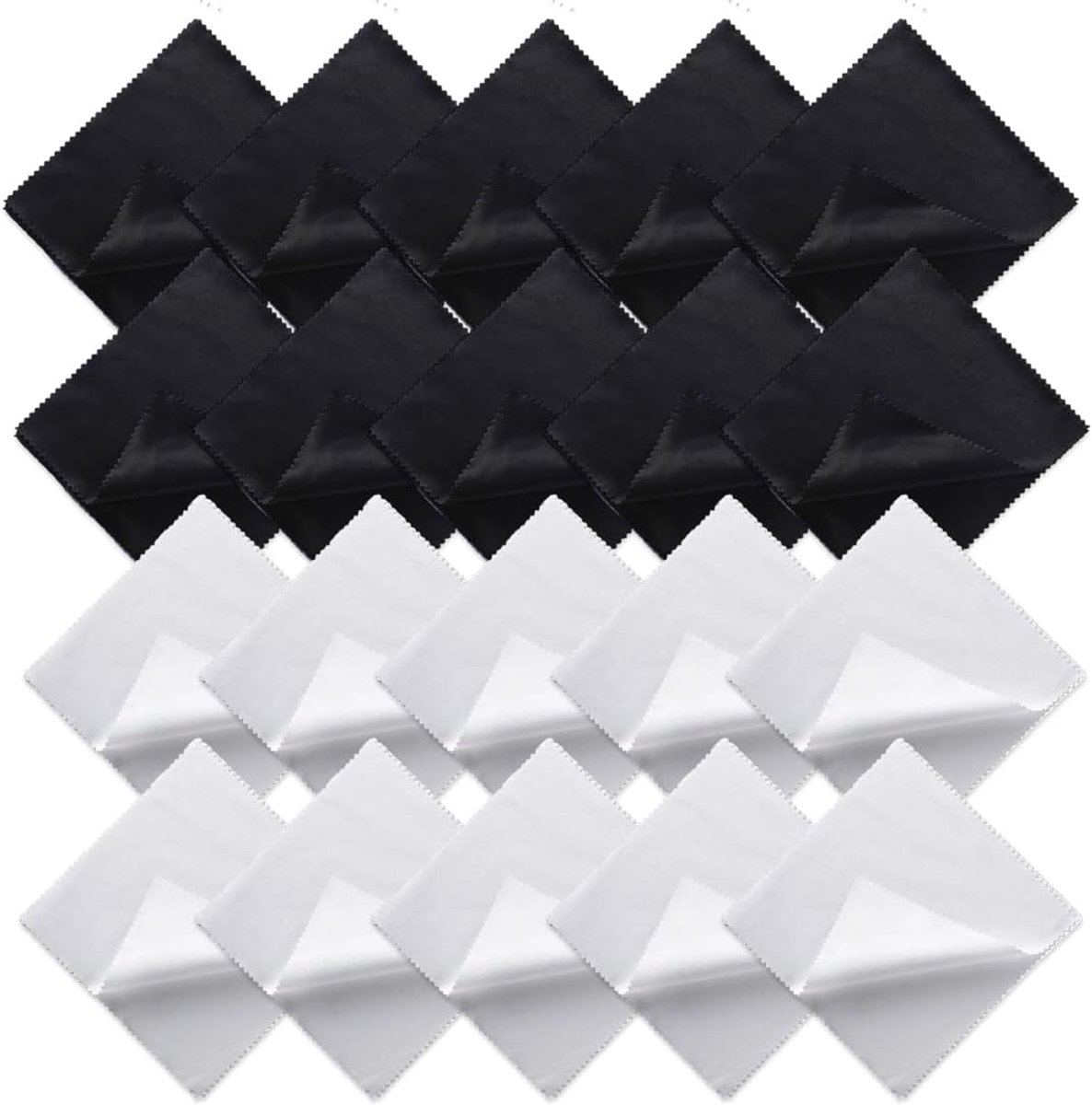 SnelShoppen - 20 x Microvezel Schoonmaakdoekjes 15x18 cm - Extra Zacht, Absorberend voor Brillen, Schermen, Lenzen - Lintvrij en Coating Vriendelijk