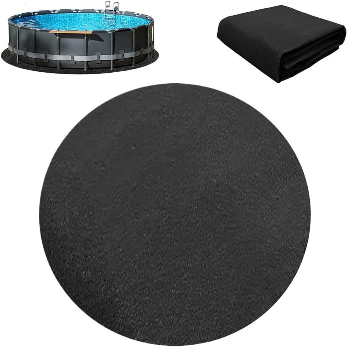 Ronde Opvouwbare Zwembadmat van 305 cm - Waterabsorberende Vloermat voor Bescherming van Zwembaden en Tuinaccessoires
