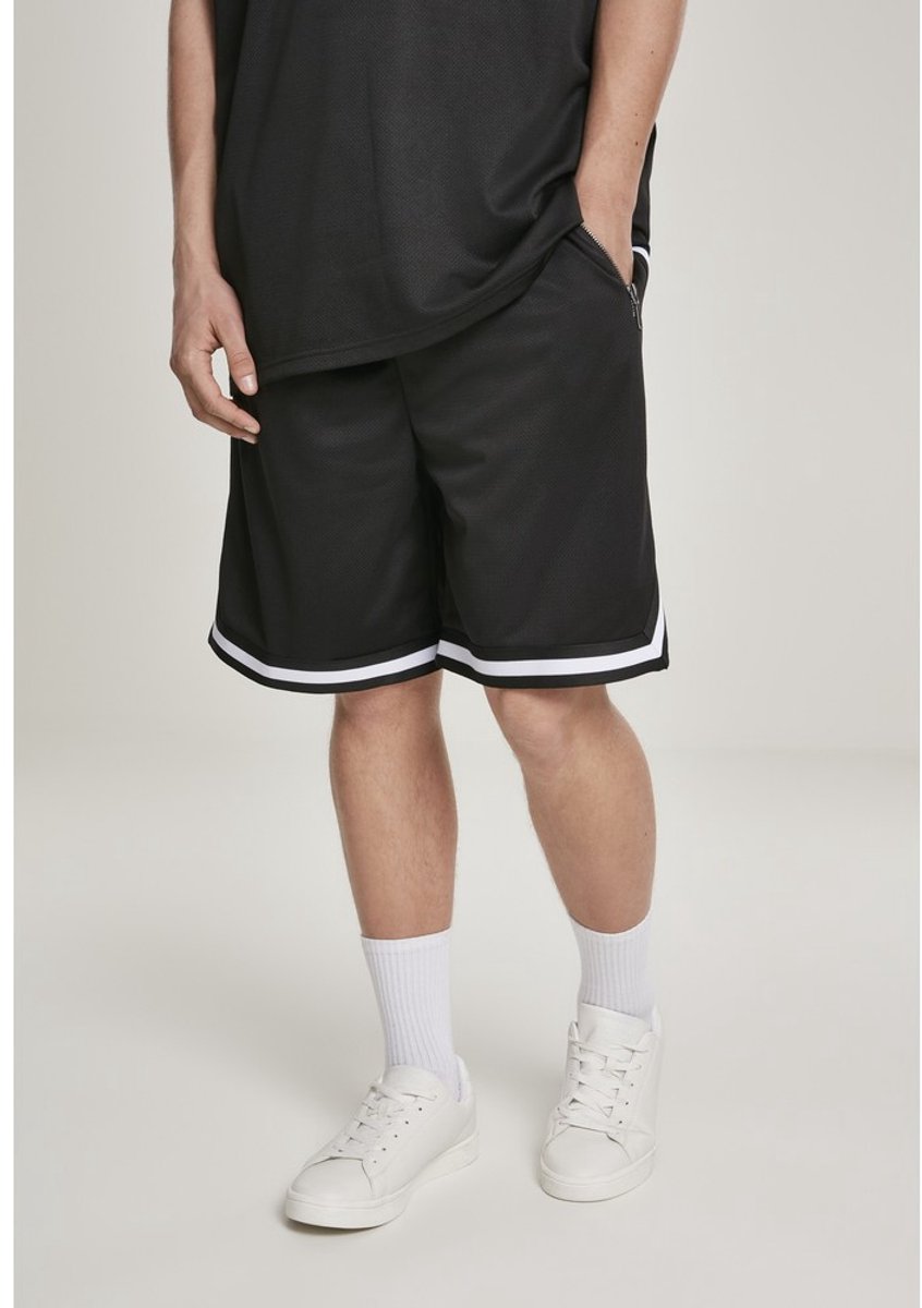 Urban Classics Premium Stripes Mesh Korte broek 3XL Zwart