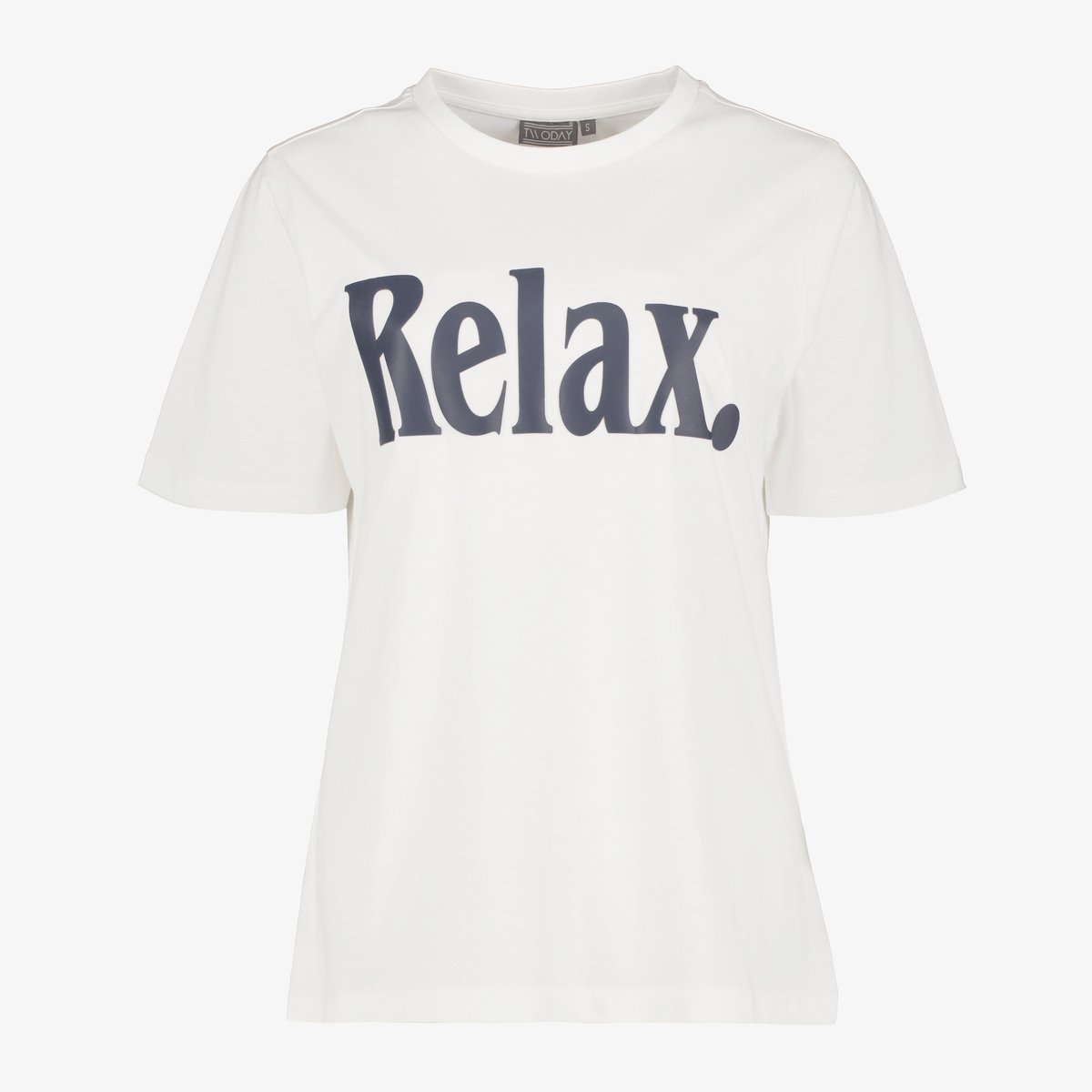 TwoDay dames T-shirt met tekstopdruk wit - Maat XL