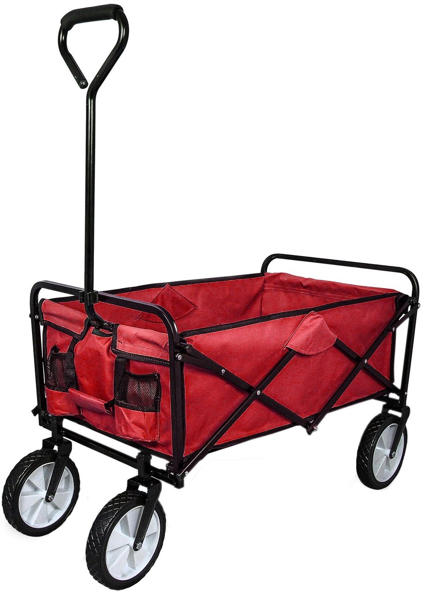 All-terrain festival- en stranddranktrolley - rood - 98x113x53cm
