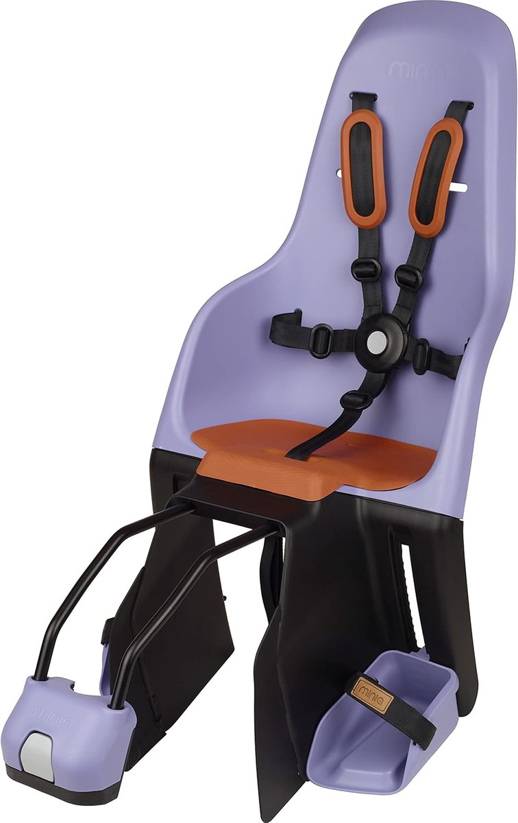 SnelShoppen - Kinderzitje MINIA voor Frame 8405600002 - Veilig en comfortabel kinderzitje voor kinderen 9 maanden tot 6 jaar - Paars - Ideaal voor fie