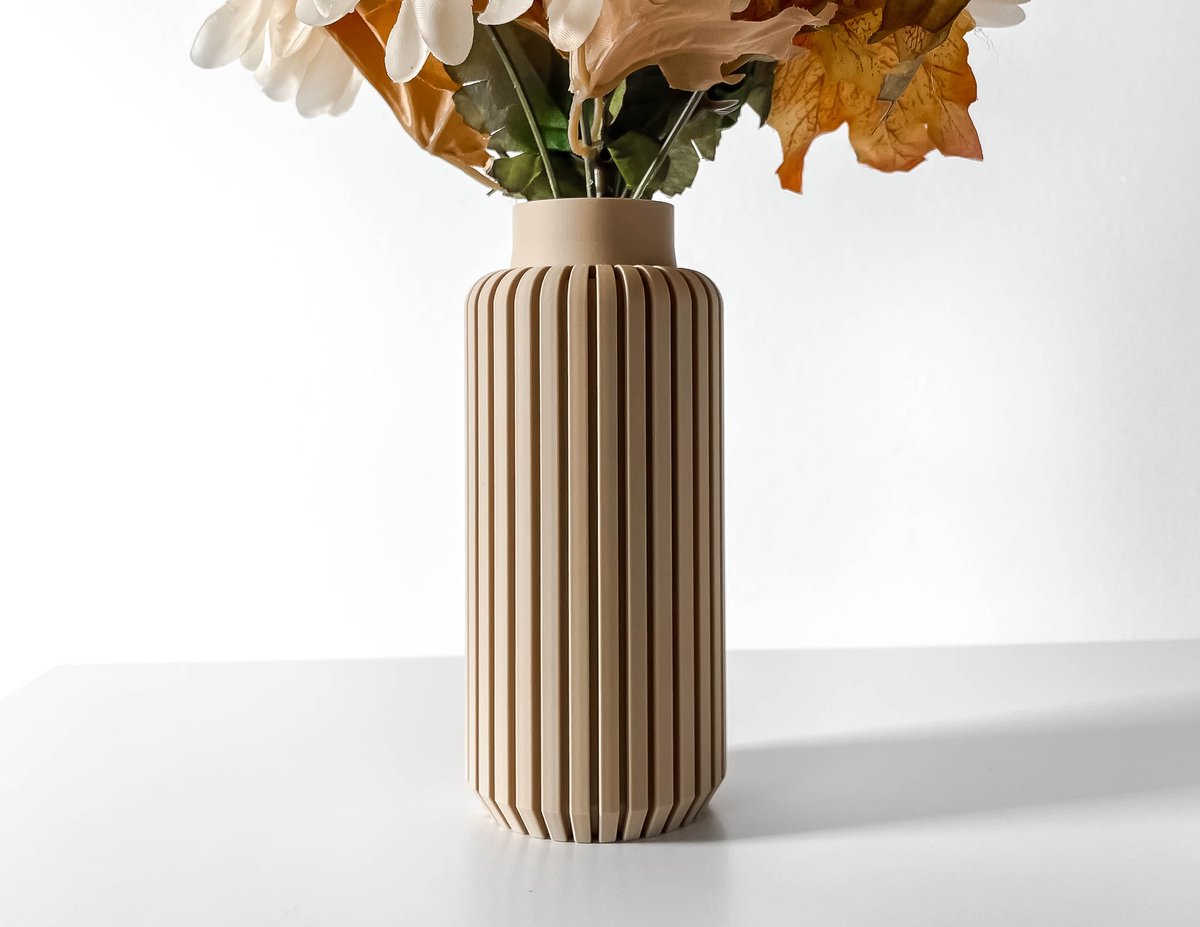 Skushy Vaas Yuso - Geschikt voor Bouwbloemen - Japandi Designvaas voor Droogbloemen en Kunstbloemen - Sculpturale Decoratieve Vaas - Moderne Woondecoratie