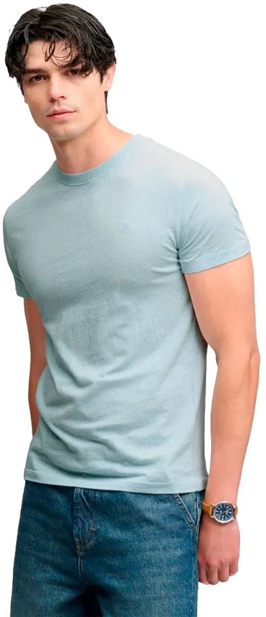 Superdry SD&Co Logo Geborduurde T-shirt Heren T-shirts Ijsblauw Gemeleerd/lichtblauw