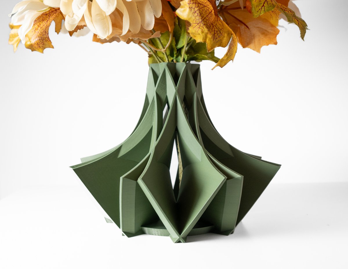 Skushy Vaas Ramo - Geschikt voor Bouwbloemen - Japandi Designvaas voor Droogbloemen en Kunstbloemen - Sculpturale Decoratieve Vaas - Moderne Woondecoratie