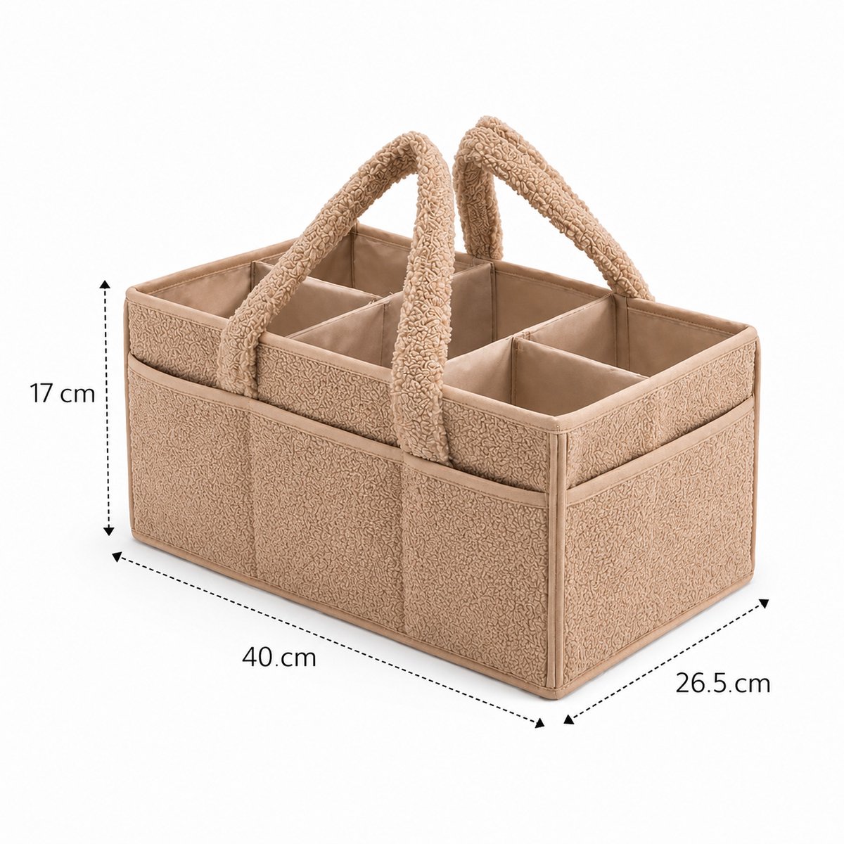 Vavida - Commodemandje - Roest - Teddy - 40 x 26 x 17 cm - Babykamer - Baby - Commode - Mandje – foto 4