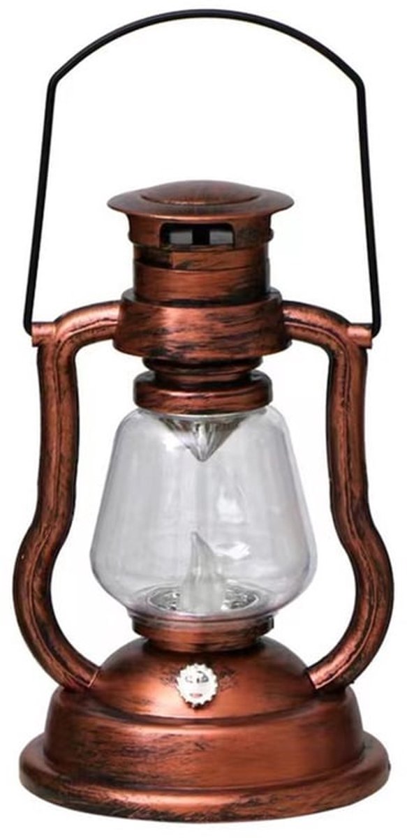 Set van twee retro LED-zonnelantaarns, realistische hanglampen met flikkerende vlam voor b