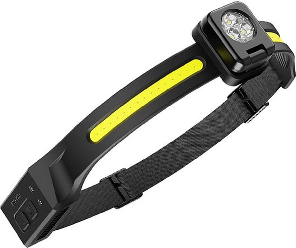 Siliconen hardlooplamp, dubbel lichtbron, buitenverlichting, opvouwbaar, nachtvissen, sens