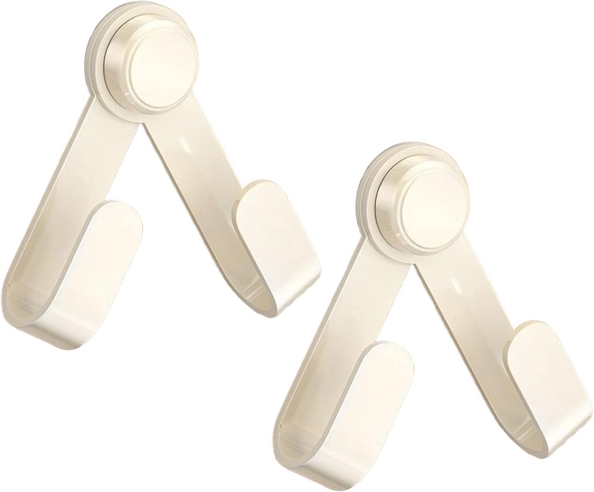 2 Stuks Pannendeksel Wandhouder – Zelfklevend Zuignap Model – Verstelbaar Zonder Boren – Praktisch voor Keuken en Restaurant, regelbaar en multifunctioneel – Wit