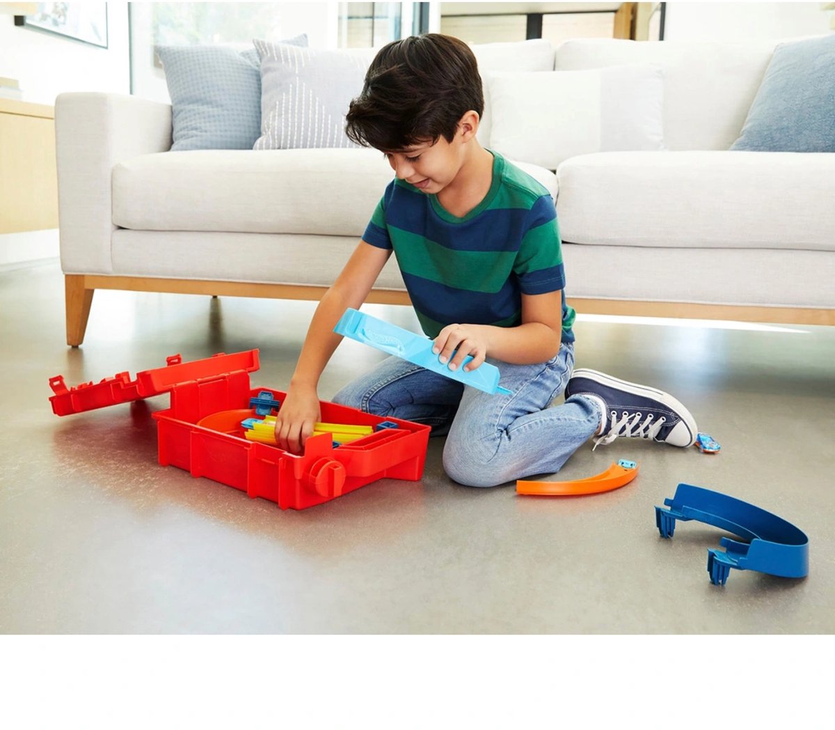 Hot Wheels - Zelf te Bouwen Racebaan - Inclusief 1 Auto - Track Builder Unlimited Fuel Can Stunt Box - Speelgoed vanaf 6 Jaar - Speelgoed Auto - Autootjes - Auto's - Baan - Hotweels - Hotwheels Premium - Hot Wheels City — afbeelding 9