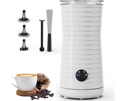 Elektrische Melkopschuimer - Melkwarmer Automatisch - Koffie Drankjes Maken - 4 Programma's - 240ml Capaciteit - Wit