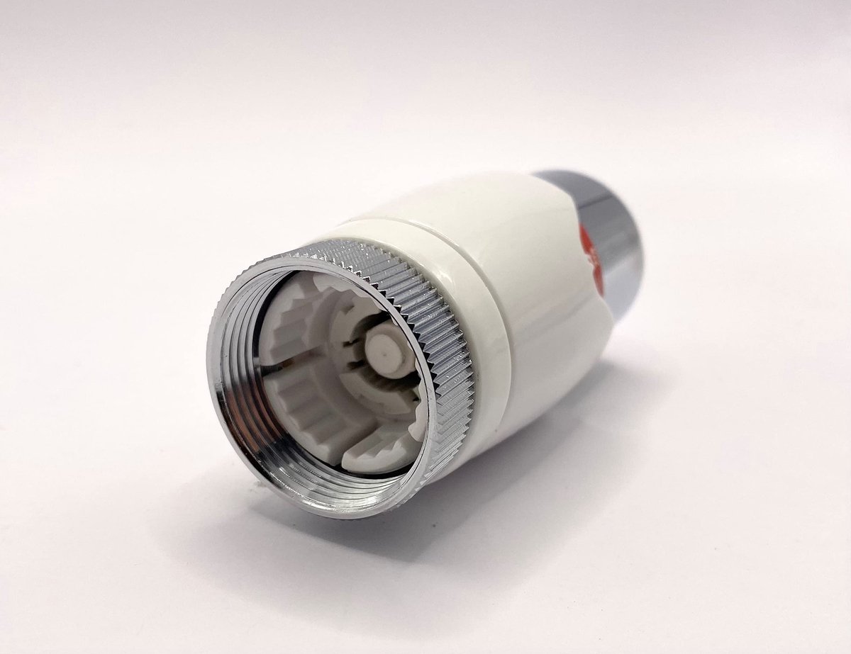 SnelShoppen - Wit/Chrome Thermostatische Radiator TRV Klepkop M30 x 1.5 – Universeel voor Radiatoren, Vervangen of Installeren, Hoogwaardige Radiatork