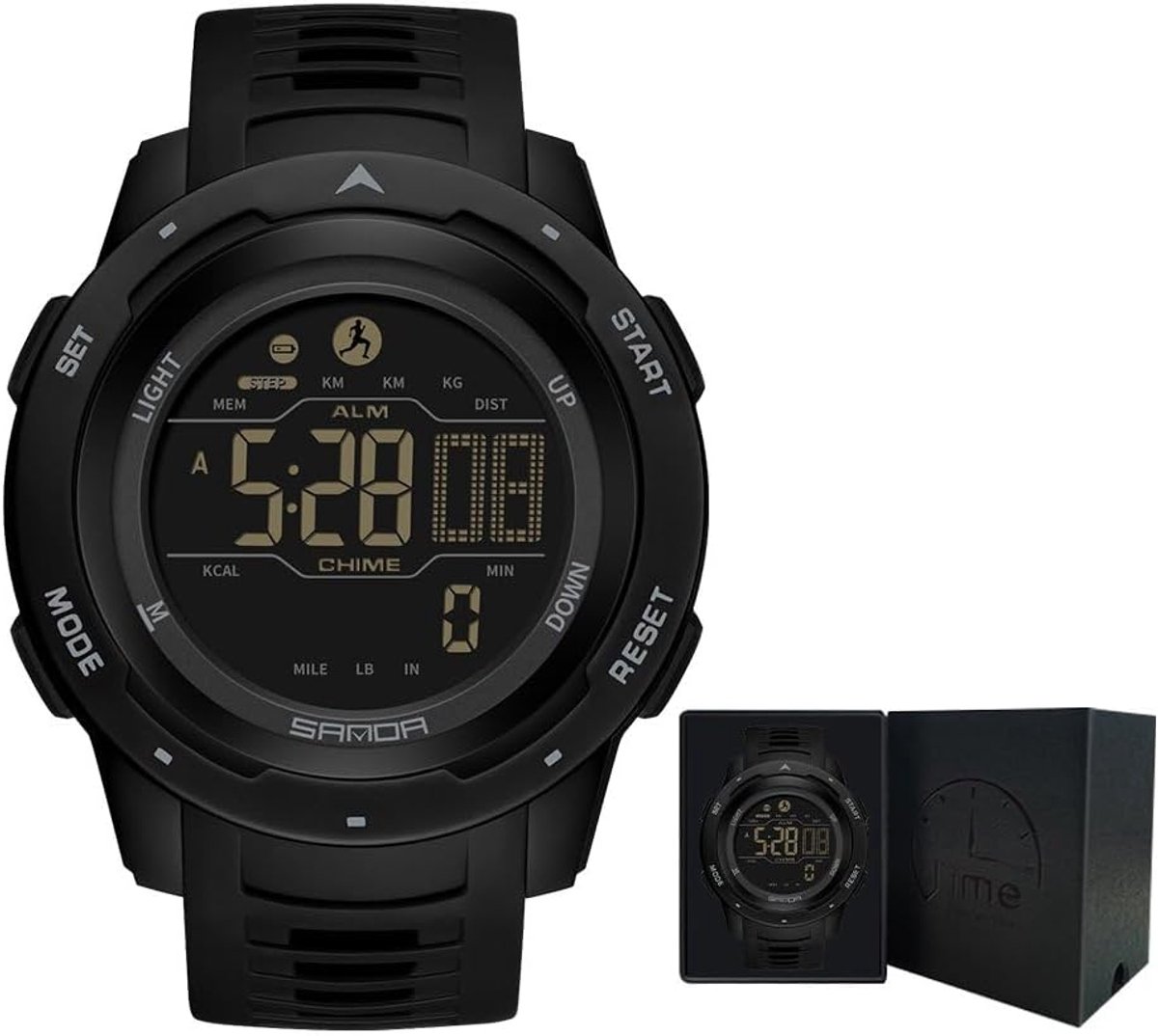 SnelShoppen - Flintronic Stappenteller - Stappentracker met Calorieënteller - LCD-Display - Voor Wandelen en Dagelijkse Activiteiten - Lichtgewicht en