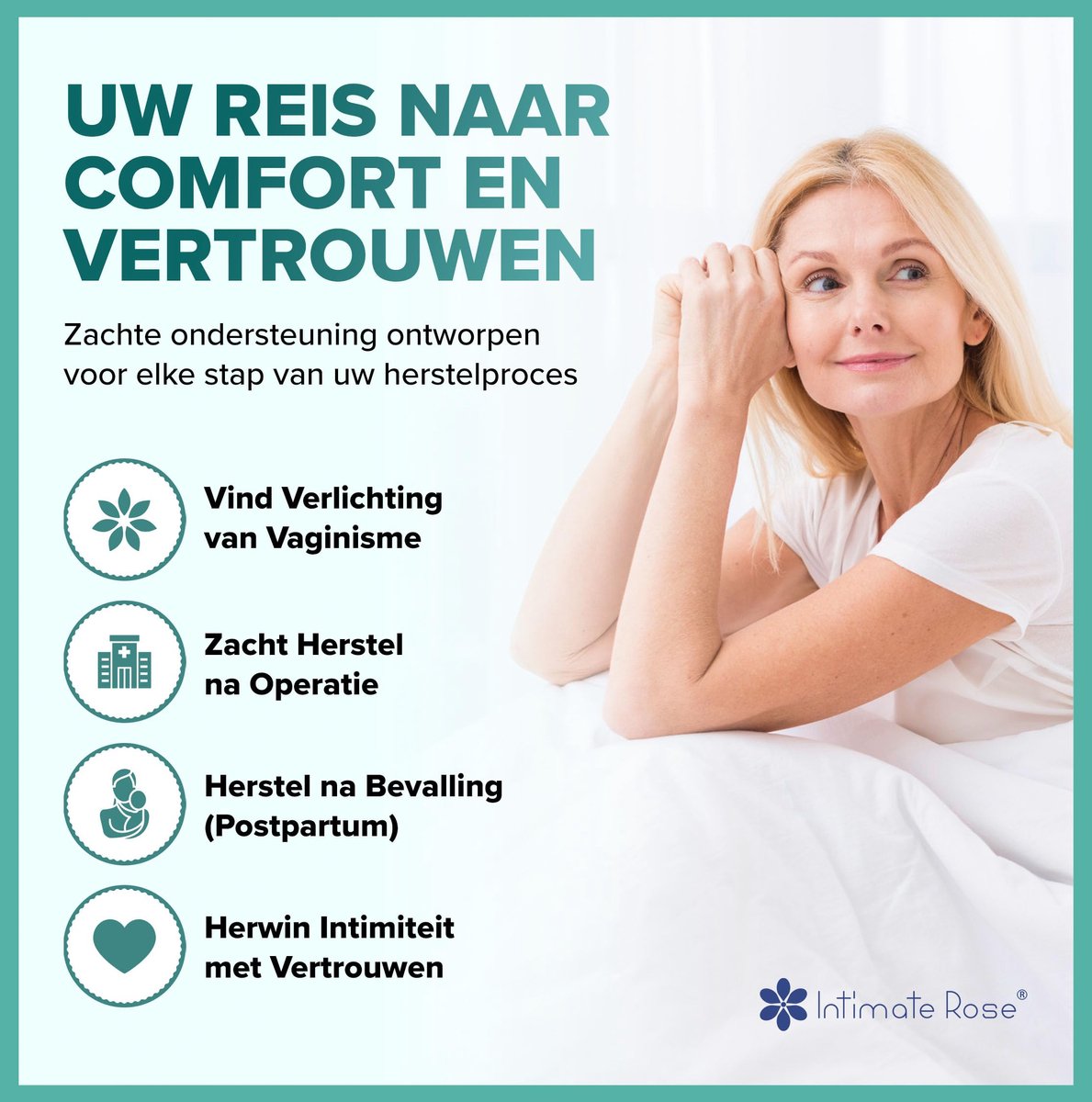 SnelShoppen - Intimate Rose Vaginale Dilators Set Maat 3–6 – Zachte Siliconen Dilatator voor Vrouwen | Medisch Hulpmiddel bij Vaginisme en Bekkenbodem