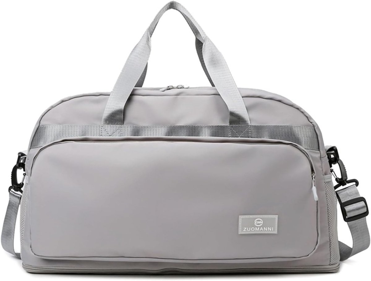 SnelShoppen - Dames Grote Sport Duffle Bag 50L, Uitbreidbaar van 37.7L tot 50.7L, met Nat Zak, Waterdichte Sporttassen voor Vakantie, Reis Duffle Bag,