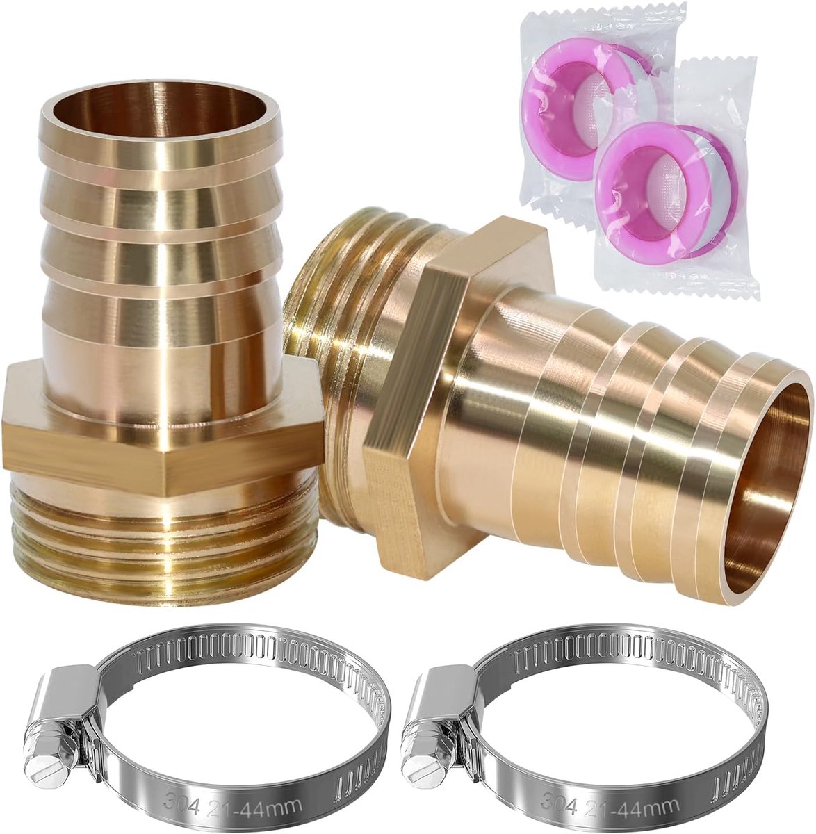 Slangtule Set - Slangkoppeling Messing - Tuin Water Geven - Corrosiebestendig Messing - 1 Inch Tule - Messing