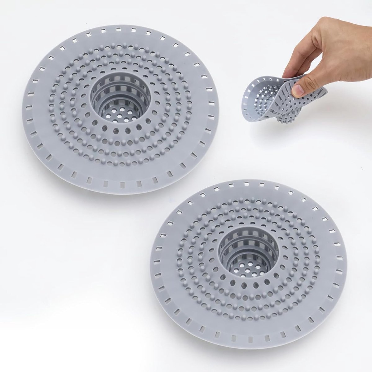SnelShoppen - Drain Strainer voor Douche, Silicone Haar Strainer, Douche Afvoerfilter, Antimicrobieel, Hoogwaardige Flexibele Silicone, Geschikt voor