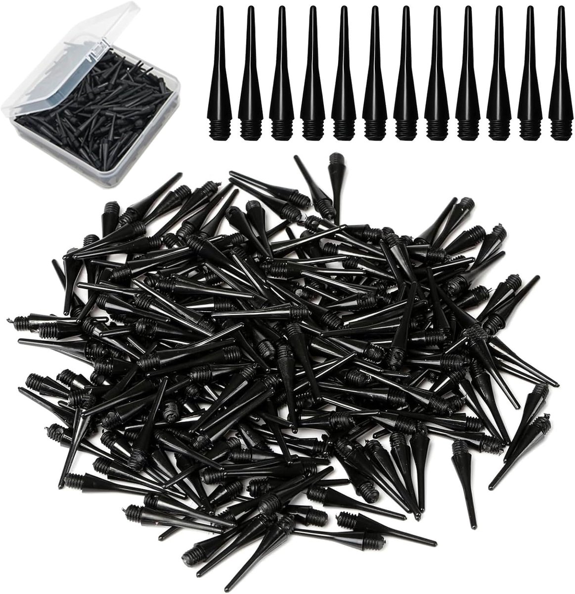 SnelShoppen - Pack van 100 Dart Tips, Zachte Plastic Dart Tips, Dart Accessoires, Vervangtips voor Darten, Ideaal voor Spelletjesavonden en Feesten