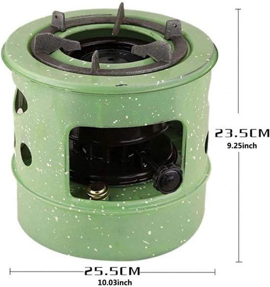 Camping Kooktoestel - Petroleum Kooktoestel - Outdoor Koken - Winddicht Ontwerp - 23.5 cm Hoog - Groen — afbeelding 2