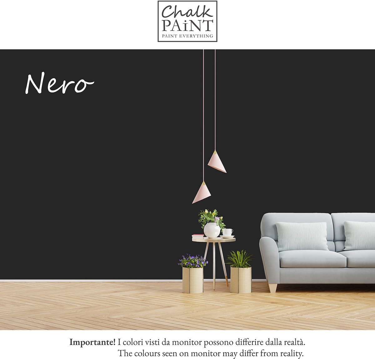 SnelShoppen - Chalk Paint Everything® krijtverf Zwart 5 liter voor meubels, muren, decoratie en meer - ideaal voor binnen en buiten
