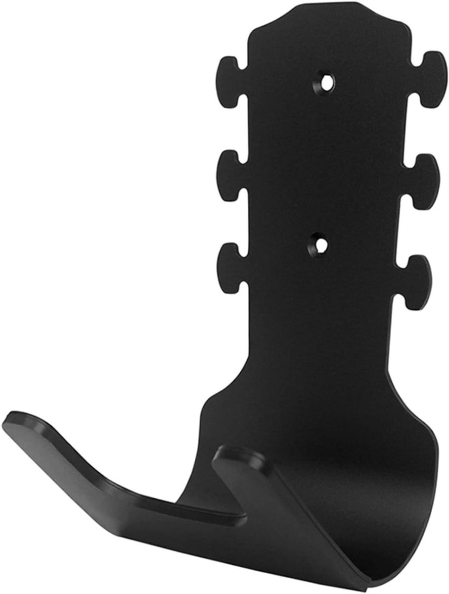 Gitaar Muurbevestiging - Gitaarhaak Wandhouder - Muziekapparatuur Opbergen - Verstelbare Siliconen Bescherming - 9.2 x 9.5 x 16.8 cm - Zwart