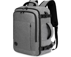 Reisrugzak voor Handbagage 45×36×20 - Lichtgewicht 30L Laptoprugzak voor 15.6 inch Laptop, Ideaal voor Vliegtuigreizen, School en Werk, Lichtgrijs