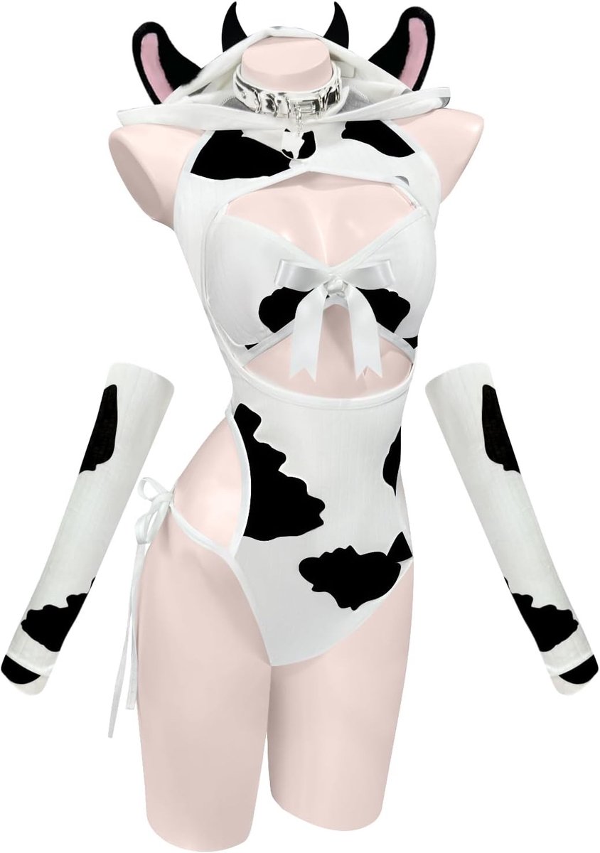 Sexy Koe Kostuum voor Vrouwen - Cosplay Outfit met Lingerie Set, Perfect voor Anime Fans en Feestjes
