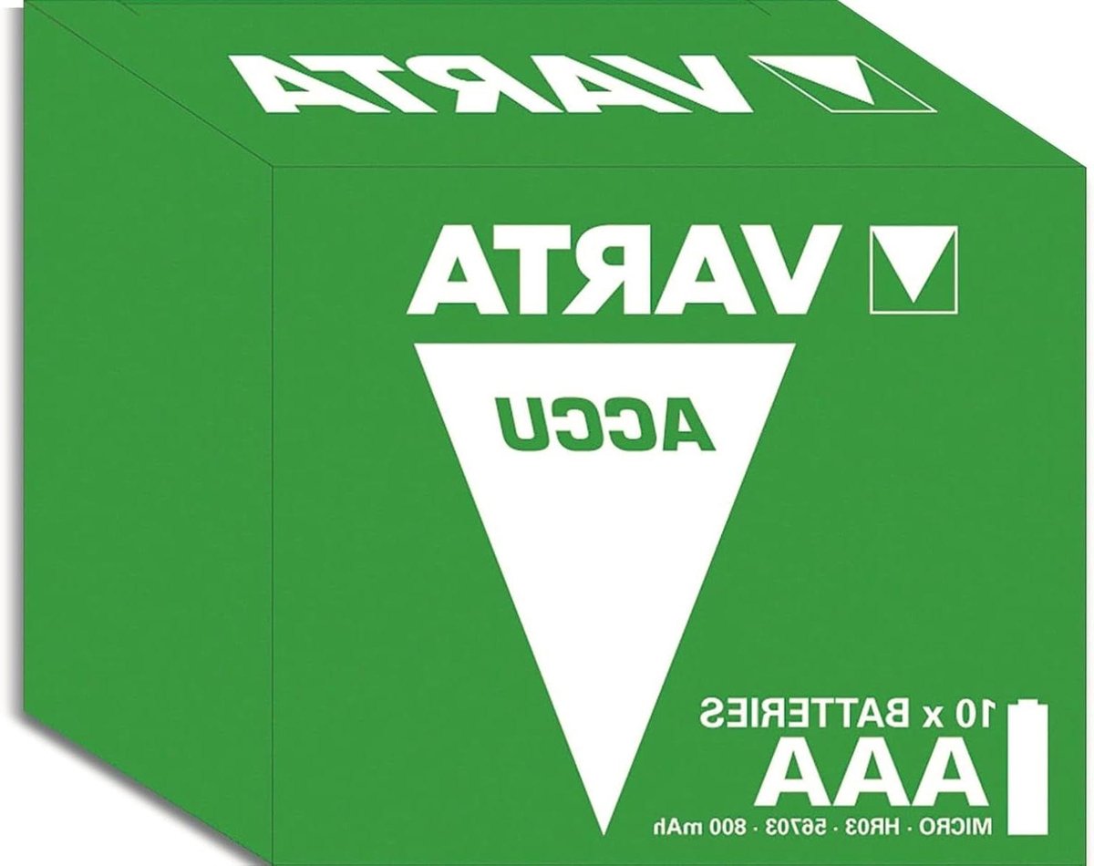 Oplaadbare AAA Batterijen - Accu's NiMH - Universeel Gebruik - Klaar voor Gebruik - 800 mAh - Groen