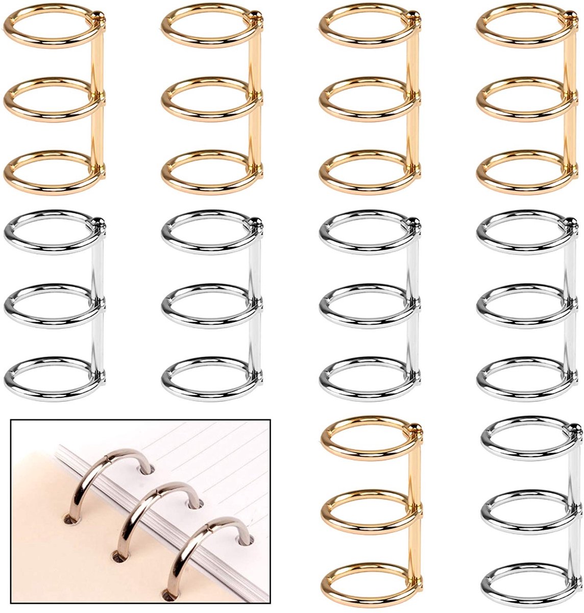 Omgoods - 10 Stuks Loose Leaf Ringen voor Notitieboek en Fotoalbum