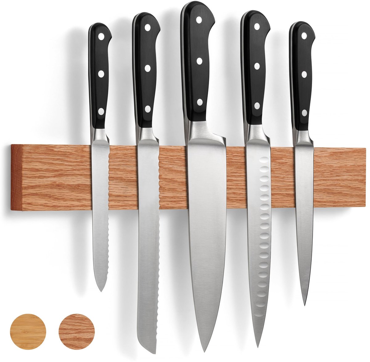 Omgoods - Magnetische Messhouder van Eiken - 40 cm voor Keuken en Gereedschap